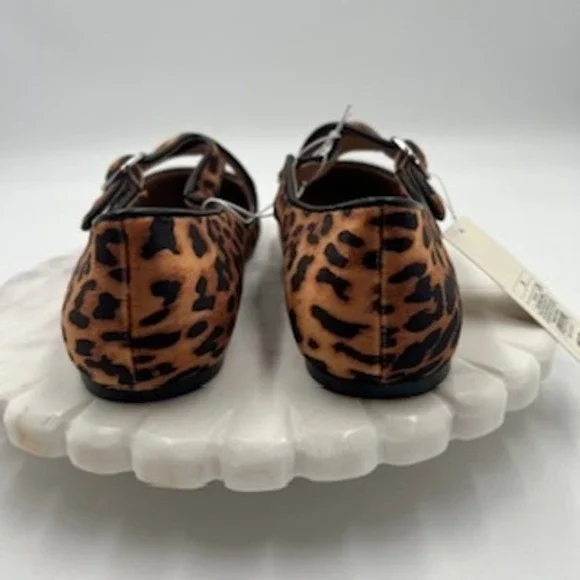 A New Day Tamsin Leopard Print Mary Jane Crisscross Buckle Flat 9 - Picture 3 of 8